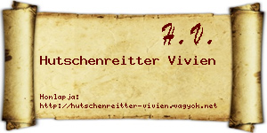 Hutschenreitter Vivien névjegykártya